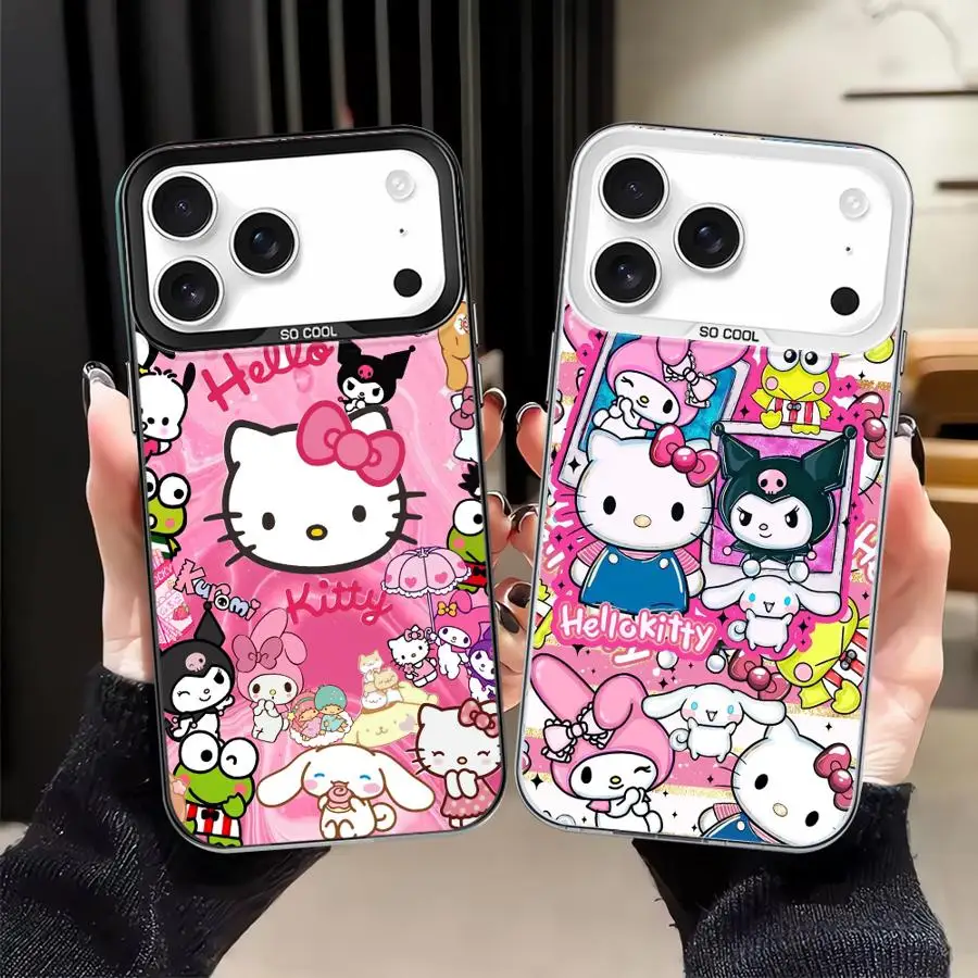 Melody Kuromi Sanrio Case for iPhone XR 13 17Air 11 14 16e 12 16 17 Pro Max XS 15 Plus Back Phone Cover 