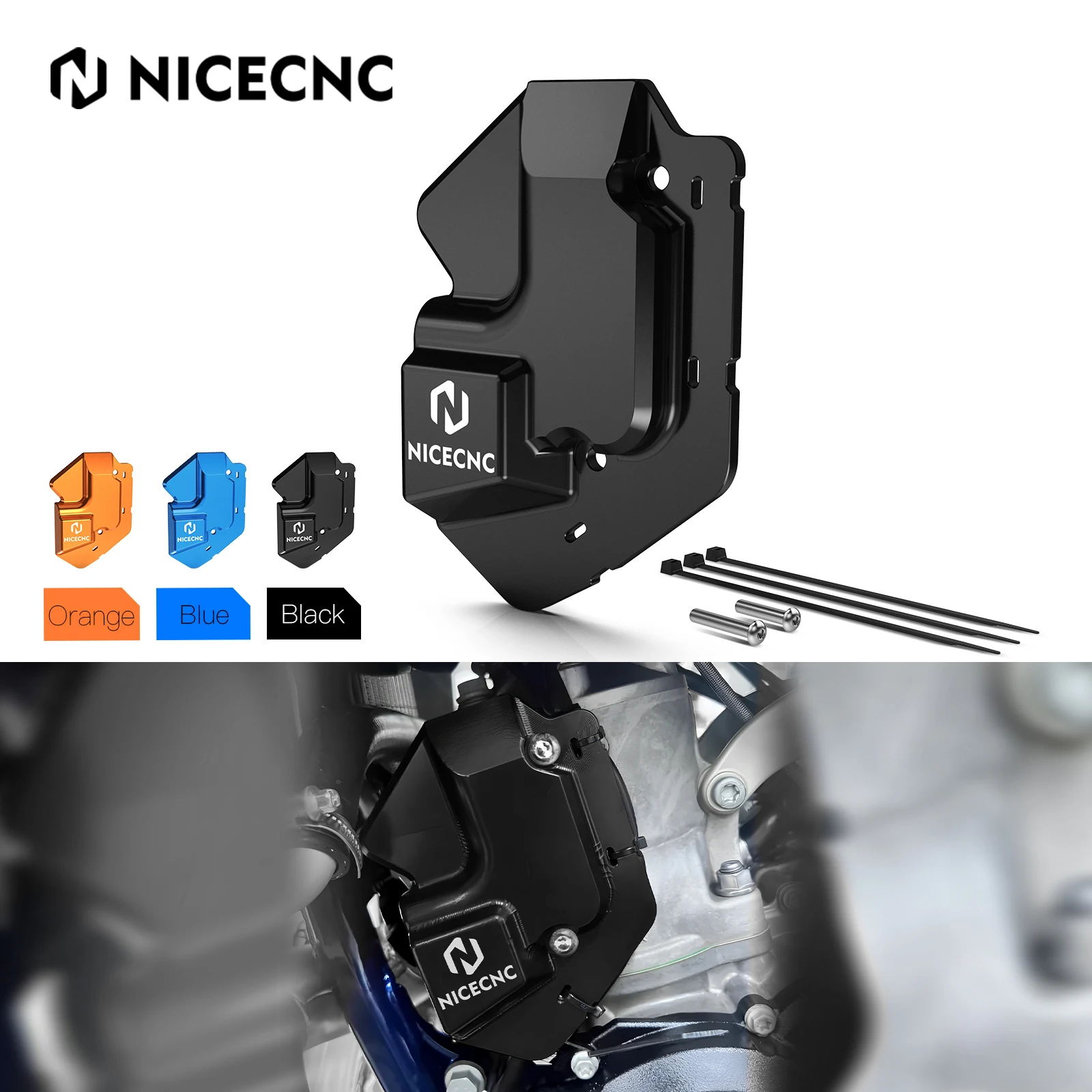 

NICECNC Motorcycle Left Power Valve Cover Guard For 2024 KTM XCW EXC 300 250 XC SX 125 250 300 Husqvarna TE300 TE250 TX300 TC125