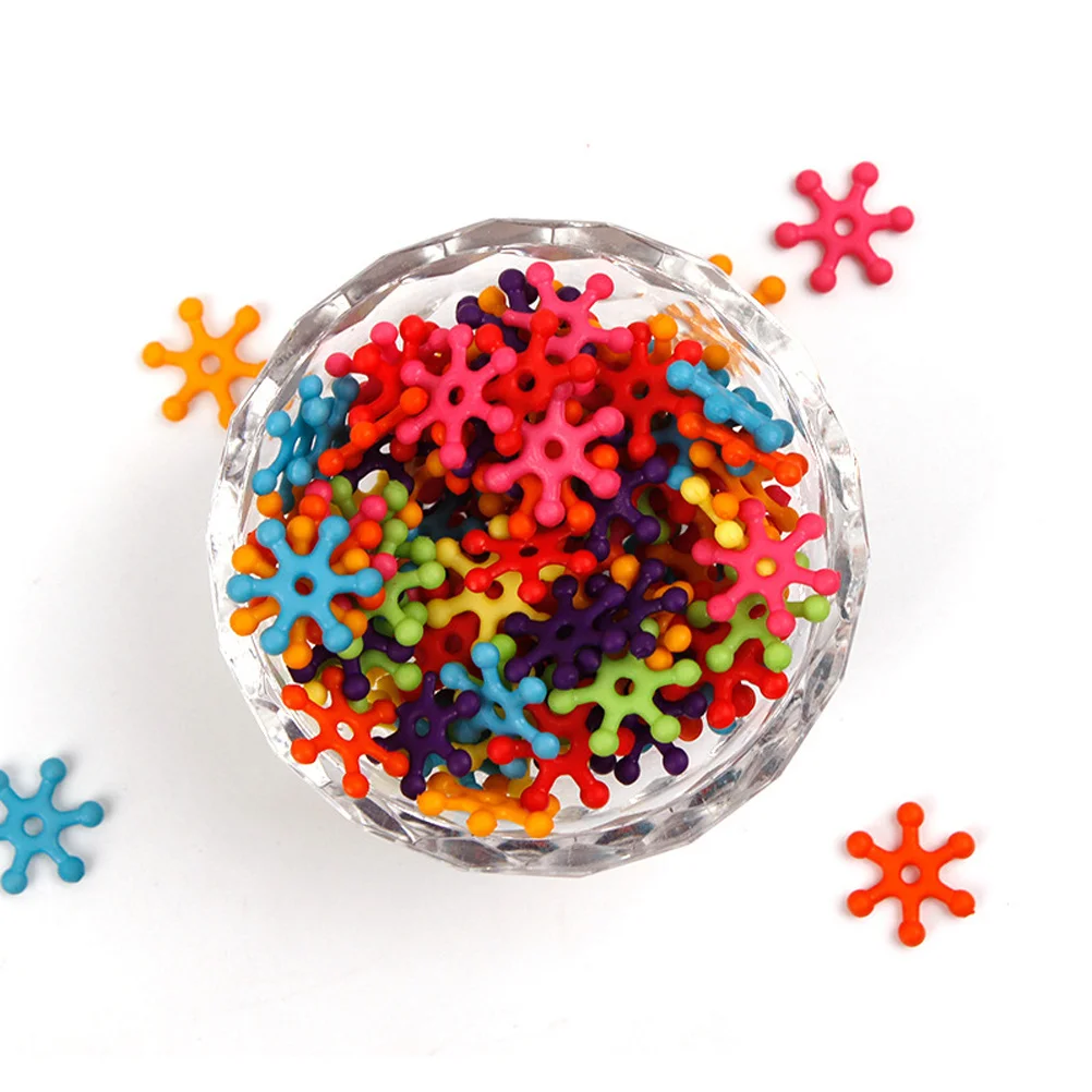 6100 pezzi di perline fiocco di neve per bambini artigianato fai da te forniture per la produzione di perline di sviluppo creativo educativo materiali artigianali