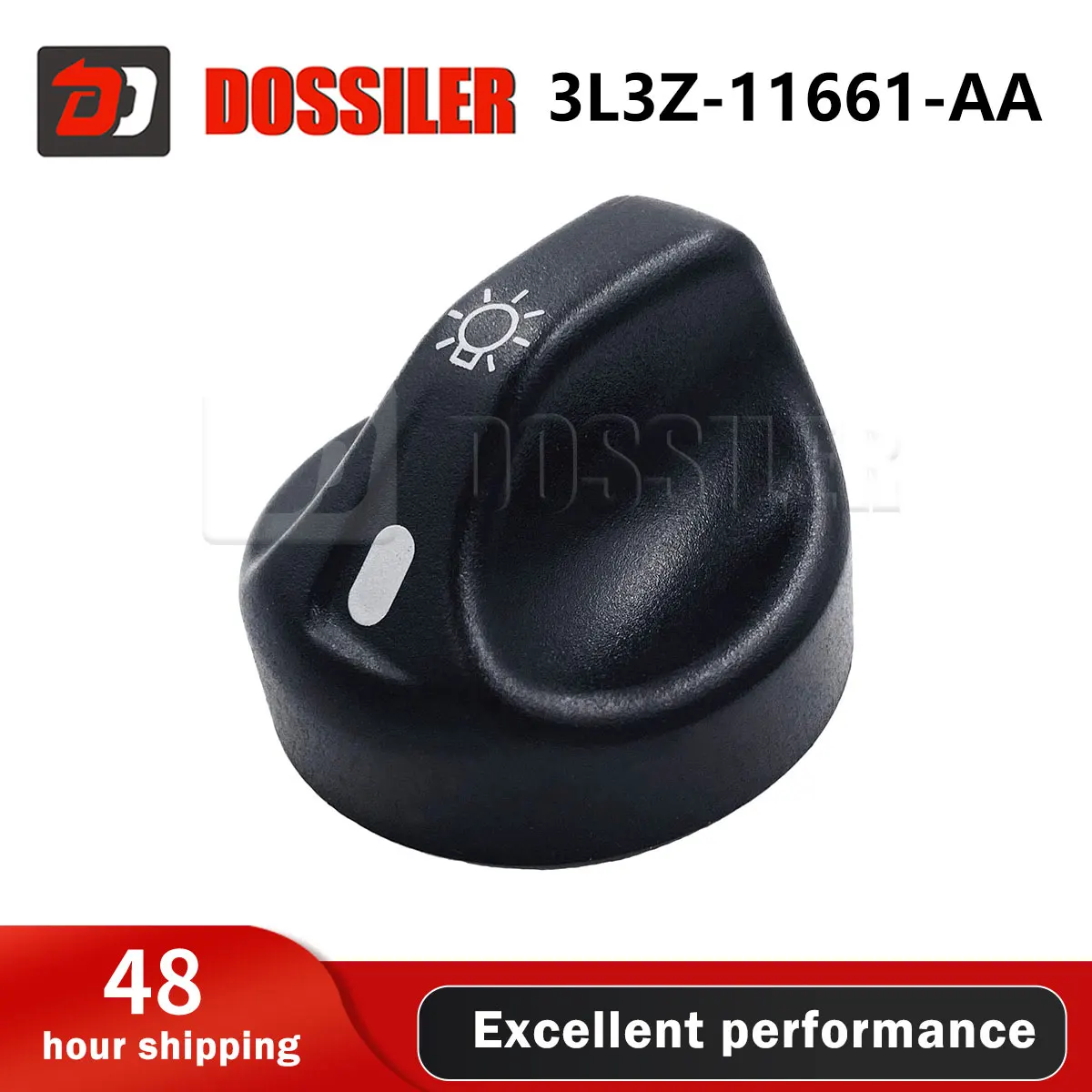 

3L3Z-11661-AA Dossiler Head Light Head Lamp Switch Knob for 2001-2004 Ford Super Duty F150 F-250 F-350 F-450 F-550 3L3Z11661AA