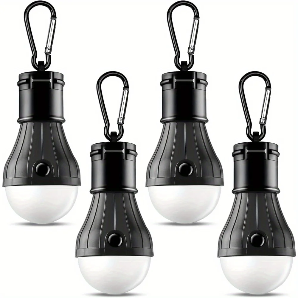 

LED Camping Lanterns,3 Lighting Modes Hanging Tent Lights with Hooks,LED Camping Lights,Essential Camping Accessory (4Packs)