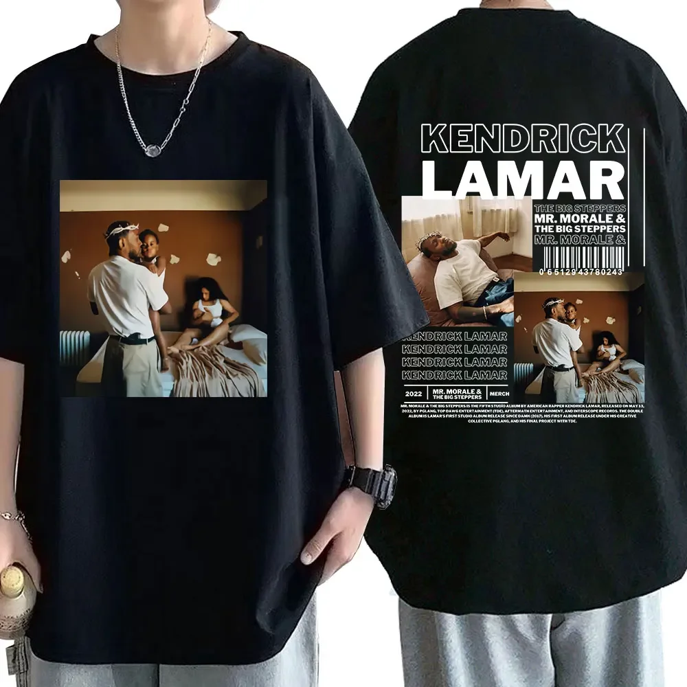 Rapper Kendrick Lamar Graphic T-shirt Music Album Mr Morale & The Big Steppers Graphic T Shirt Men's Hip Hop Vintage T-shirts