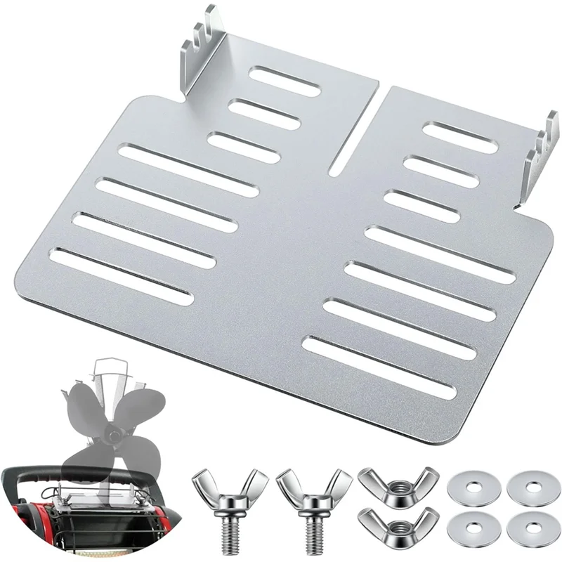 RMWIN-Wood Stove Fan Mounted Bracket Wood Stove Fan Bracket For MH9BX MH12HB For Fireplace Fan & Heated Stuff Shelf