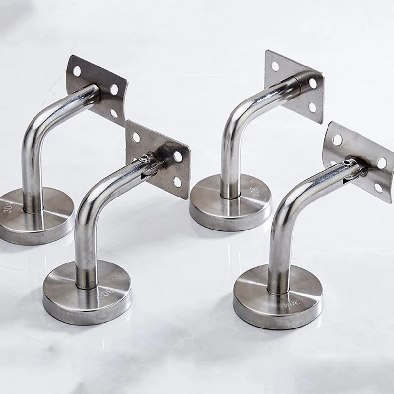 304 Stainless Steel Solid Wall Bracket Stair Handrail Connector Guardrail Support Bracket Railing Bracket Accessory