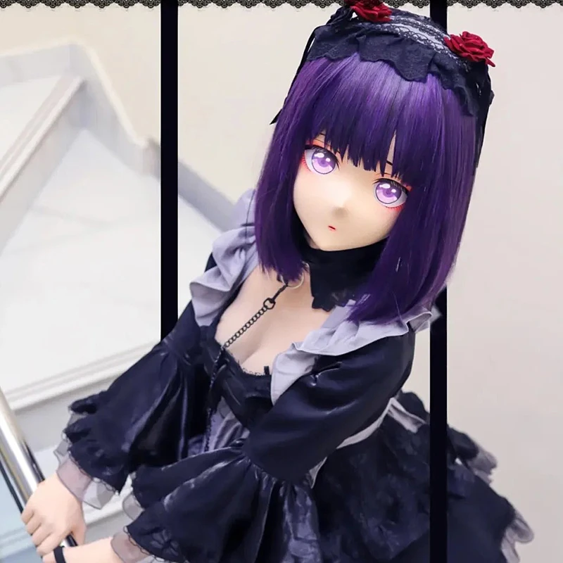 

Full headband lockHandmade Customize Game character Kig Cosplay Kigurumi Resin Mask Japanese Anime Kigurumi Masks