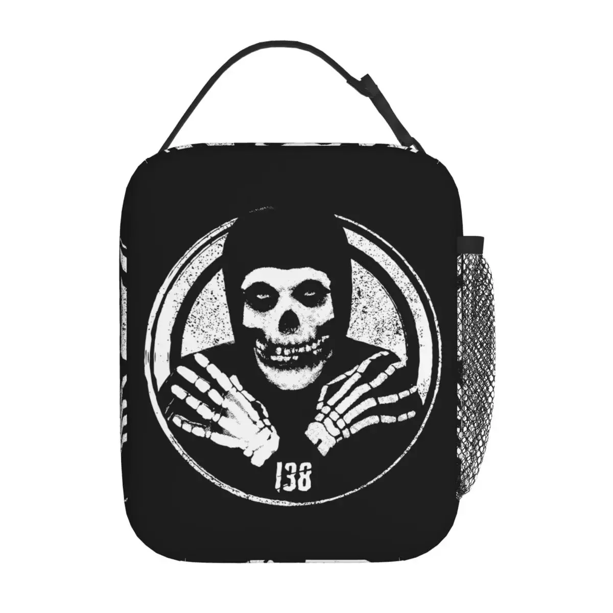 Crimson Ghost Misfits Insulated Lunch Bag Thermal Bag Reusable Skull Portable Tote Lunch Box Food Storage Bags College Picnic