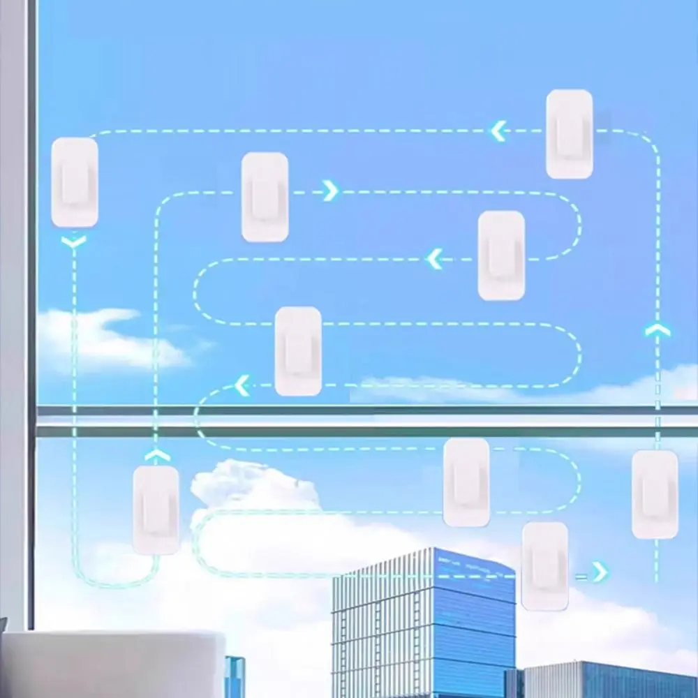 منظف نوافذ مغناطيسي متين، قابل للفصل، سهل التنظيف، منظف نوافذ على الوجهين، فرشاة تنظيف زجاجية بحبل أمان مضادة للسقوط #4