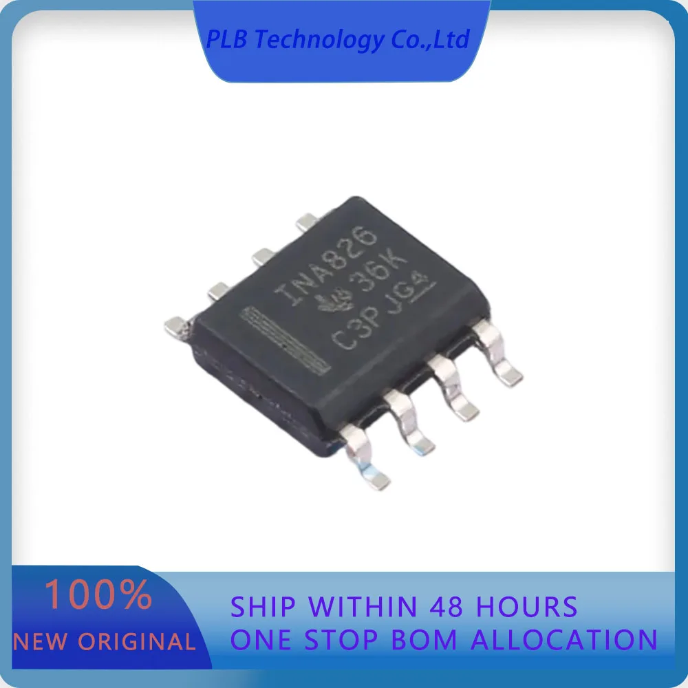 10PCS/LOT INA826AID INA826  35nA 40uV 1V/us 1.0 SOIC-8 Instrumentation Amplifiers Original Stock
