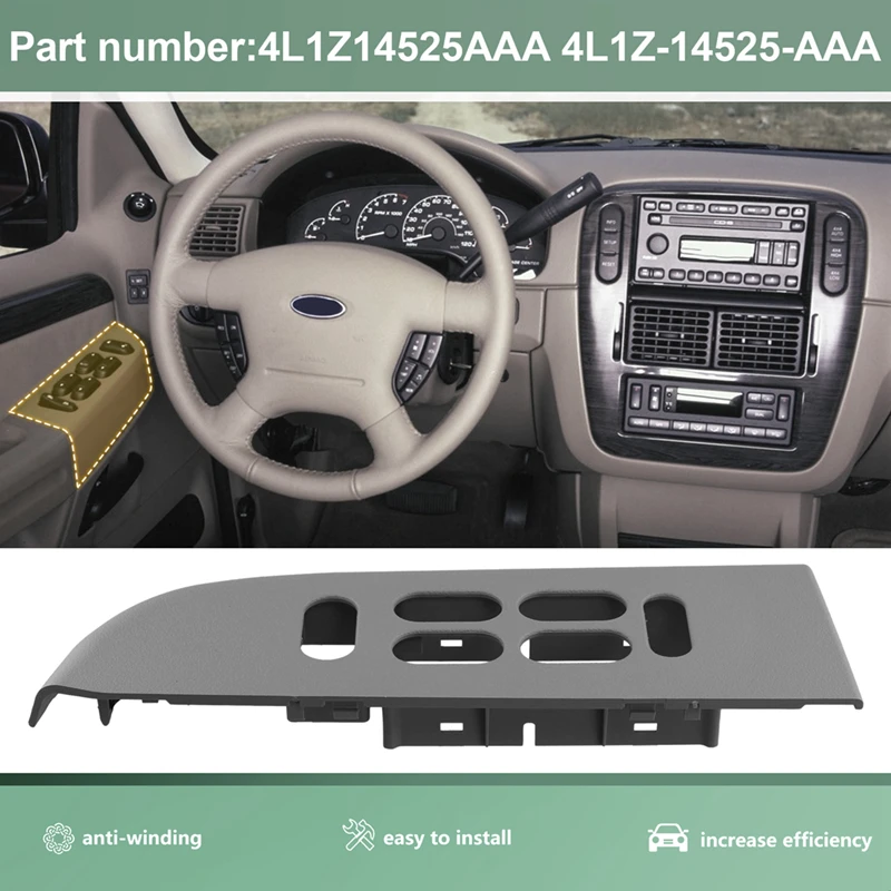 Saklar jendela pintu samping mobil, penutup Trim untuk Ford Expedition 2004-2006 LHD