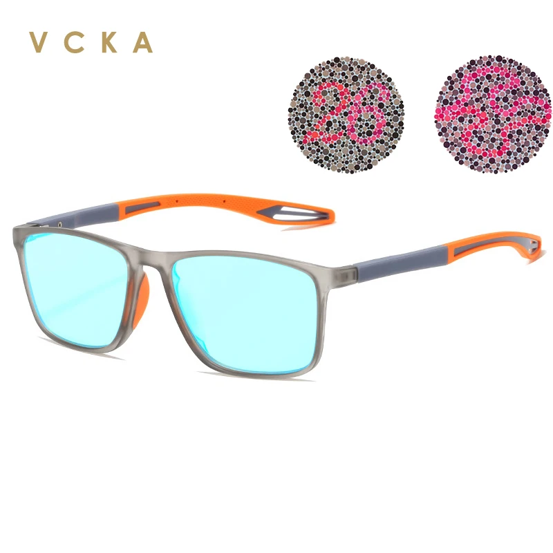 VCKA-Lunettes de sport TR90 pour hommes et femmes, rouge-vert, lunettes de cécité, lunettes pour documents, maison de mariage, lunettes de conduite mimtives