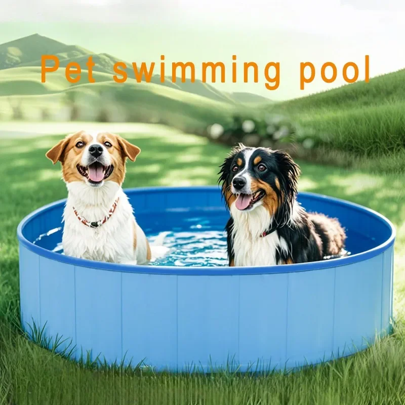 折りたたみペット用バスポール、夏の犬用プール、小型猫用大容量便利な水槽、犬用バスタブフェンス