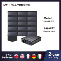 ALLPOWERS 100W Foldable Solar Panel ,Portable Solar Battery Charger Mit Solar Generator 200W Powerstation For Camping , Travel