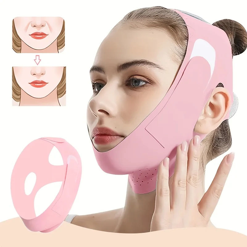 Reusable Face Strap, V Line Mask, Double Chin Reducer, Chin Up Patch, Chin Strap, V Shaped Belt, V Shaped Face Mask for Sagging