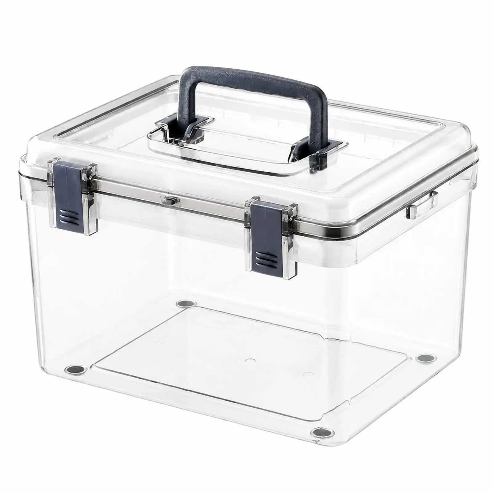 Portable Clear Camera Dry Cabinet for Lens Storage with Latch and Carry Handle