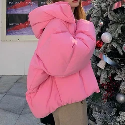 2021 new winter jacket women's jacket women's warm fashion candy color jacket long thick parka coat Korean loose hooded jacket