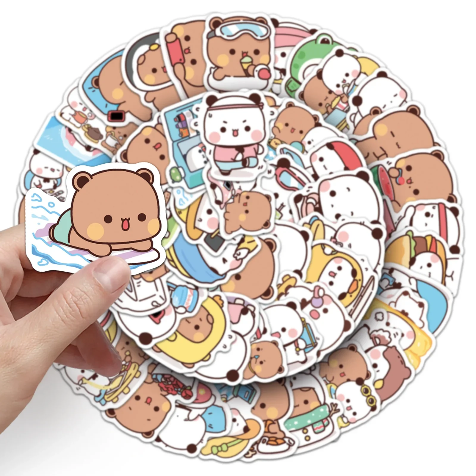 50Pcs Cute Bubu Dudu Stickers Bubu Decals For Phone Laptop Suitcase Notebook Skateboard Waterproof Stickers Gifts For couple