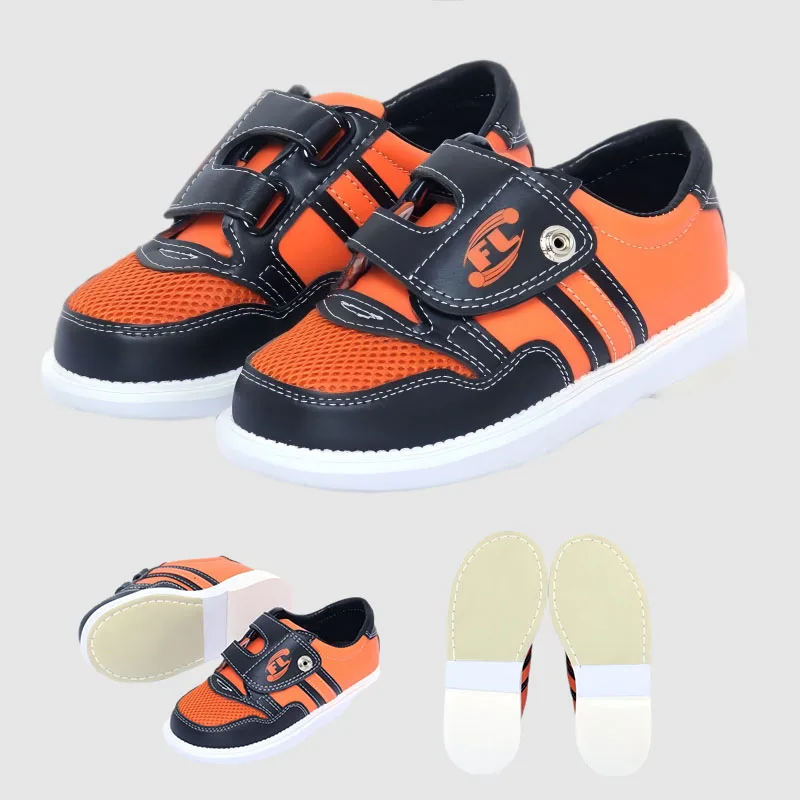 

Boys Girls Anti-Slip Beginners Bowling Sneakers Hook Loop Lightweight Indoor Shoes Childrens Sports Shoes Bowling Supplies