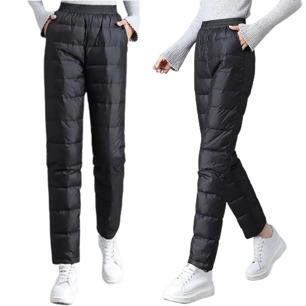 

Winter Women Cotton Pants Winter High Waisted Thick Windproof Trousers Slim Casual Female Long Pencil Pants