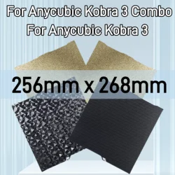 Anycubic Kobra 3 Build Plate 256x268mm Double Side Spring Steel PEO PET Sheet Heated Bed Upgrades 3d printer accessories Parts