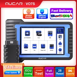 MUCAR VO7 VO7S Plus Auto OBD2 Scanner professione sistema completo IMMO DPF 28 Reset ECU codifica Test attivo strumento di diagnosi Auto