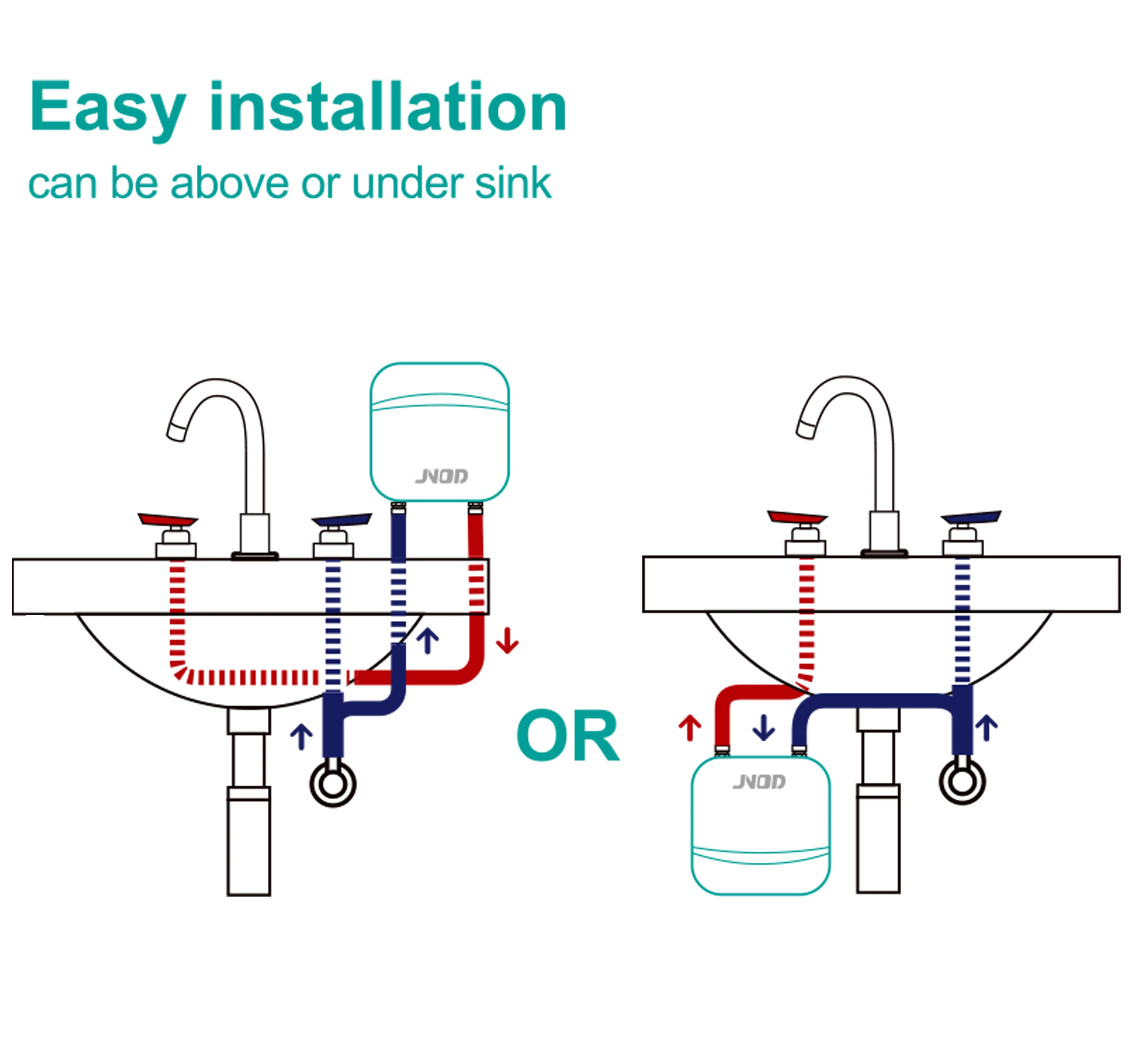 CE certificate 7KW 230V Tankless shower kitchen instant electric hot water heater with remote smart wifi apps control