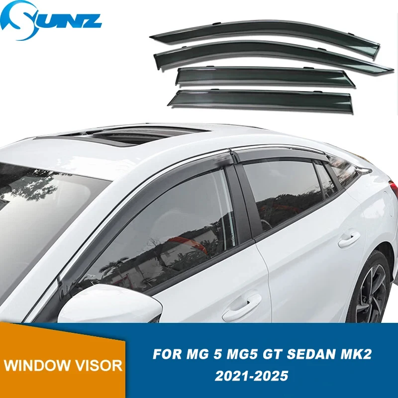 Owiewki boczne do MG 5 MG5 GT Sedan MK2 2021 2022 2023 2024 2025, deflektory okien samochodowych, osłony przeciwwiatrowe, osłony przeciwsłoneczne, przeciwdeszczowe