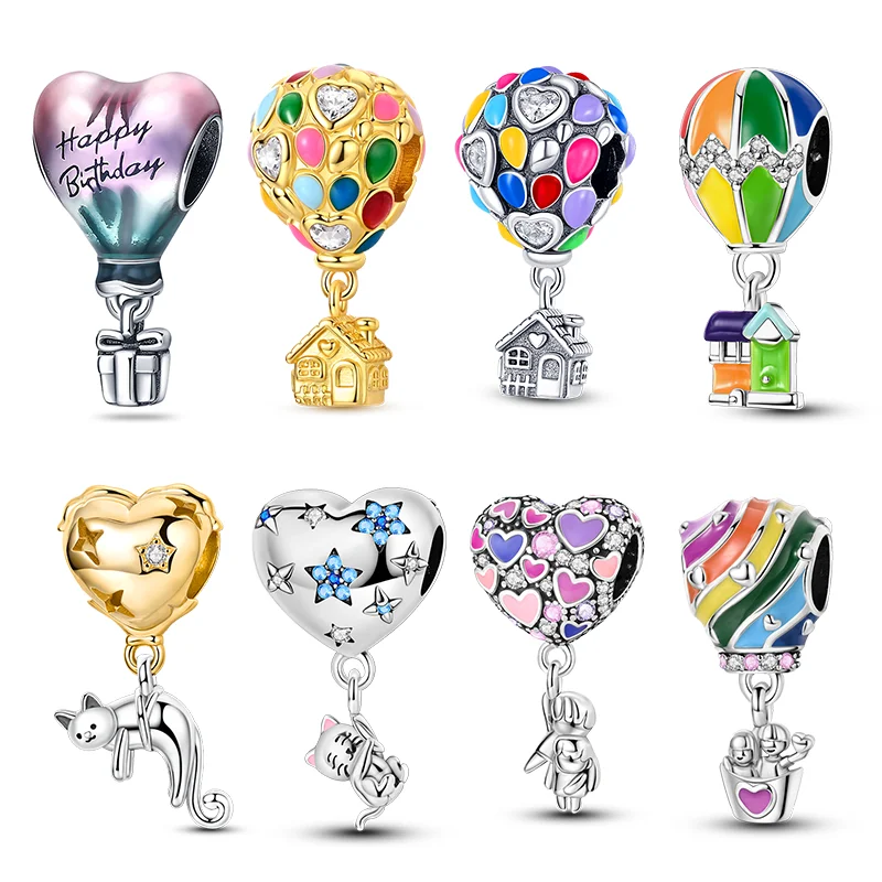 حار بيع الأصلي سحر 925 الفضة منطاد الهواء الساخن سحر الخرز صالح 3 ملليمتر الأصلي سوار قلادة المرأة DIY غرامة مجوهرات هدية