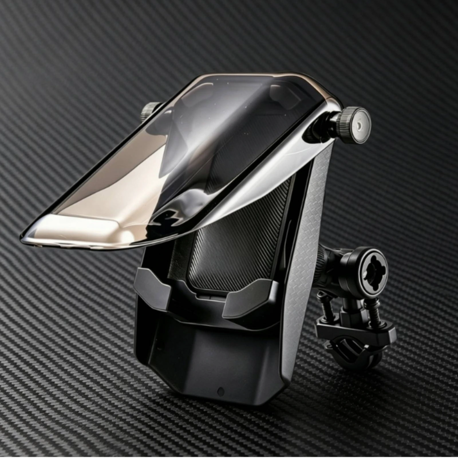 Waterproof Motorcycle Phone Mount Shockproof Motorcycle Phone Holder Fully Enclosed Rotatable for Motorcyclists, Electric Bikes