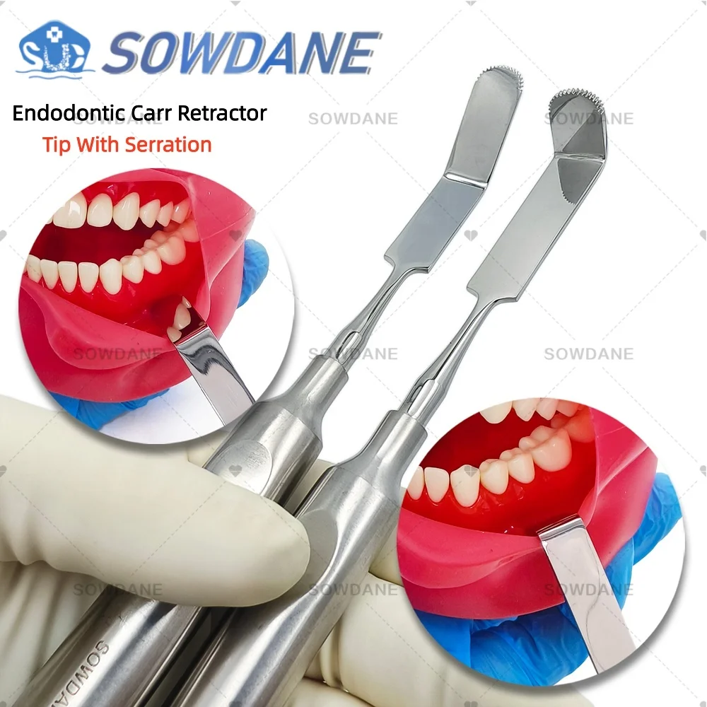 

Dental Endodontic Carr Retractor tip Serrated Angled Tip with Serration Surgical Mouth Opener Retractor Dentist Implant Tool