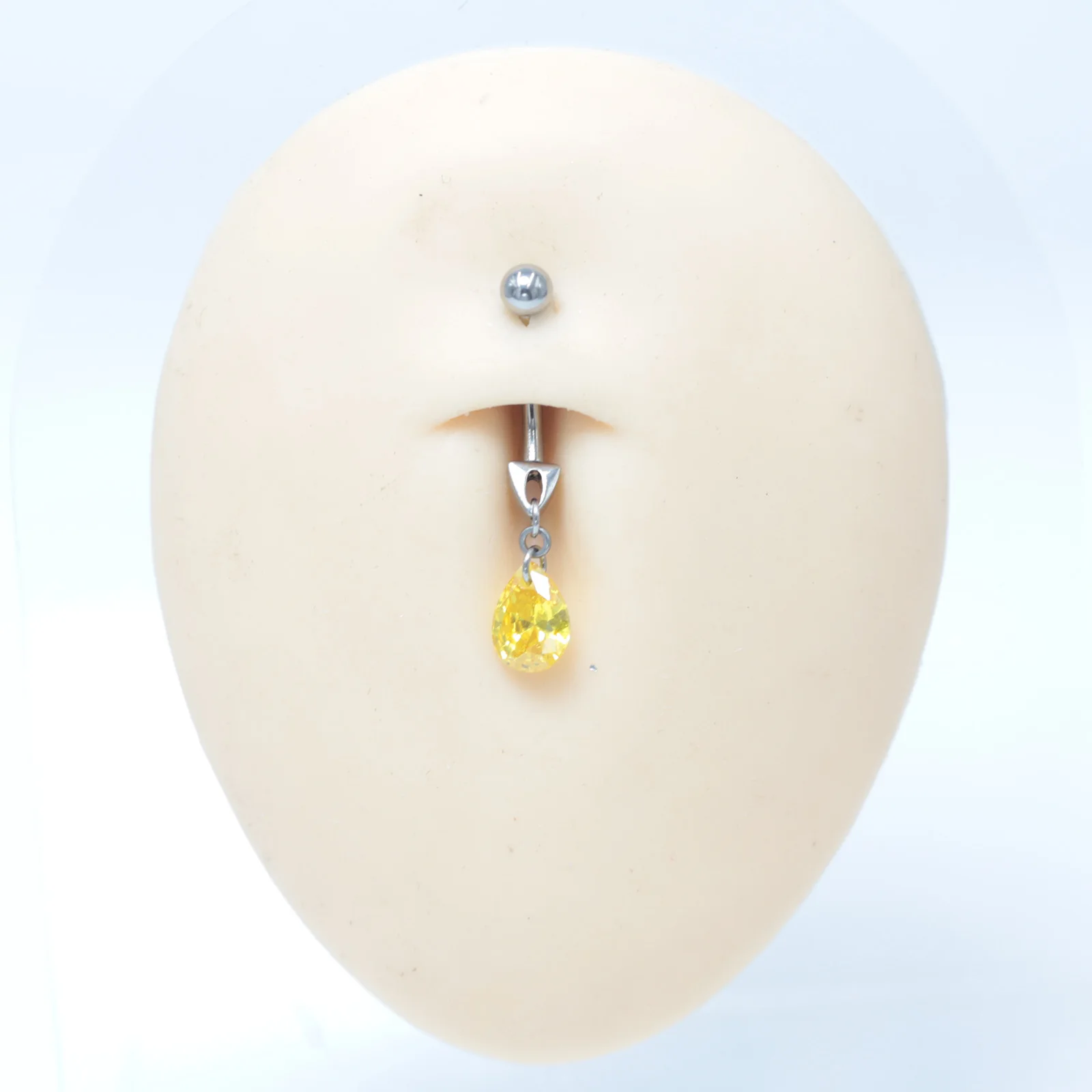 14G Implant Grade Titanium ASTM F136 Pendant Internal Navel Belly Ring Ombligo Oreja Piercing Jewelry with CZ Cubic Zircon image 2