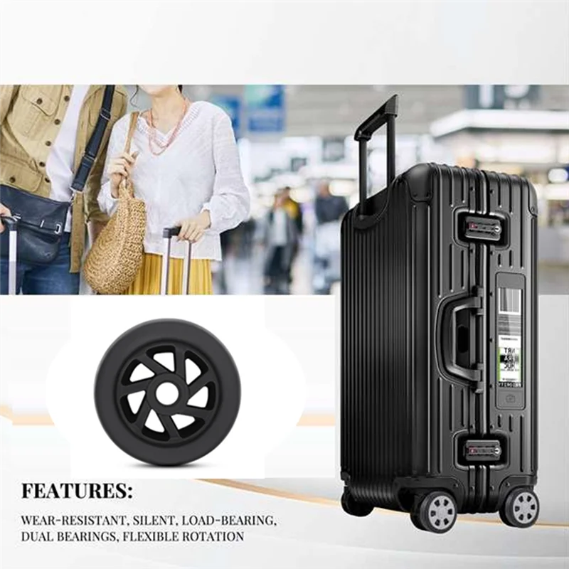 Luggage Wheels Replacement Trolley Case Pulley Wheel Universal Accessories 20-28 Inch Suitcase Wheels for Luggage