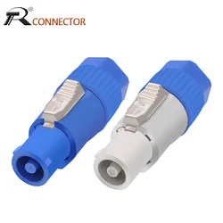 10 pçs/lote 3 PIN AC Powercon Conector Plugue Macho NAC3FCA NAC3FCB AC Power Plug 20A/250V para Luz de Palco Tela LED Azul/Branco