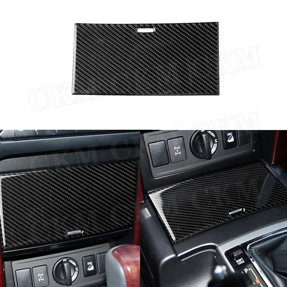 

Carbon Fiber Central Control Cigarette Lighter Water Cup Panel Trim Cover Sticker For Toyota Land Cruiser Prado 2010-2018