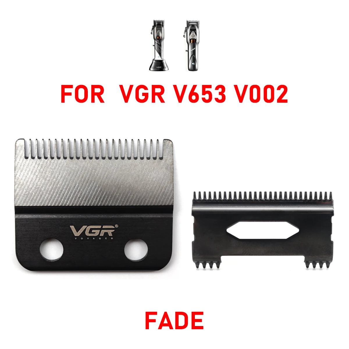 VGR Original Blade DLC FADE Replacement Blade for VGR V653 V002 V003 V906 Hair Clipper Cutter Head Finish Machine Accessories