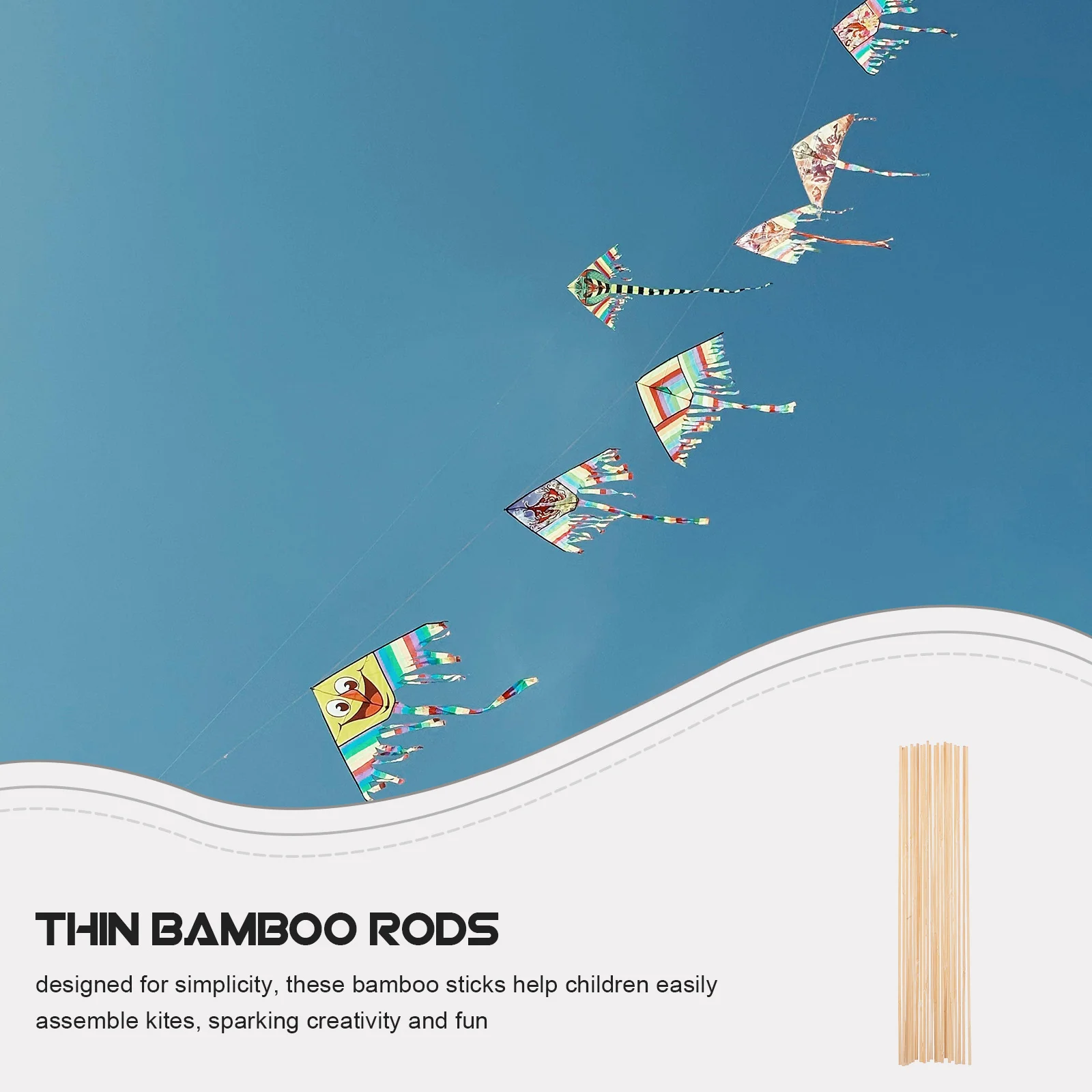 20 peças hastes finas de bambu kite artesanato bastões de suporte leves solução de economia suave projetos infantis