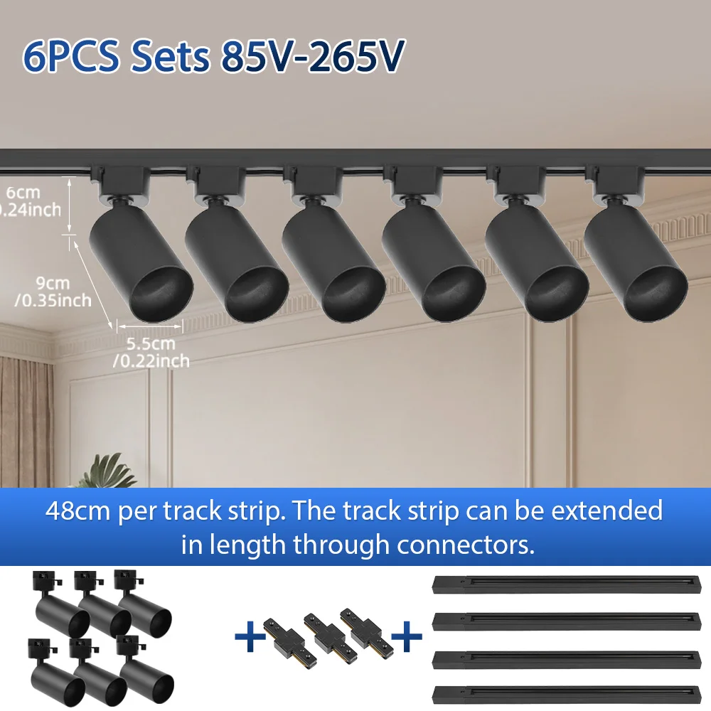 GU10 LED Spoor Licht Volledige Sets Plafondverlichting Indoor keuken Lamp Led Spotlight voor Woonkamer Winkel Decor Plafond Spot Verlichting