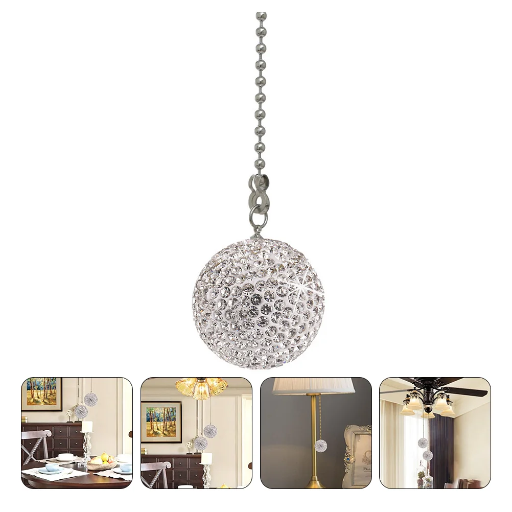 Ceiling Fan Pull Chain Hanging The Beaded Stainless Steel Rhinestone Chandelier