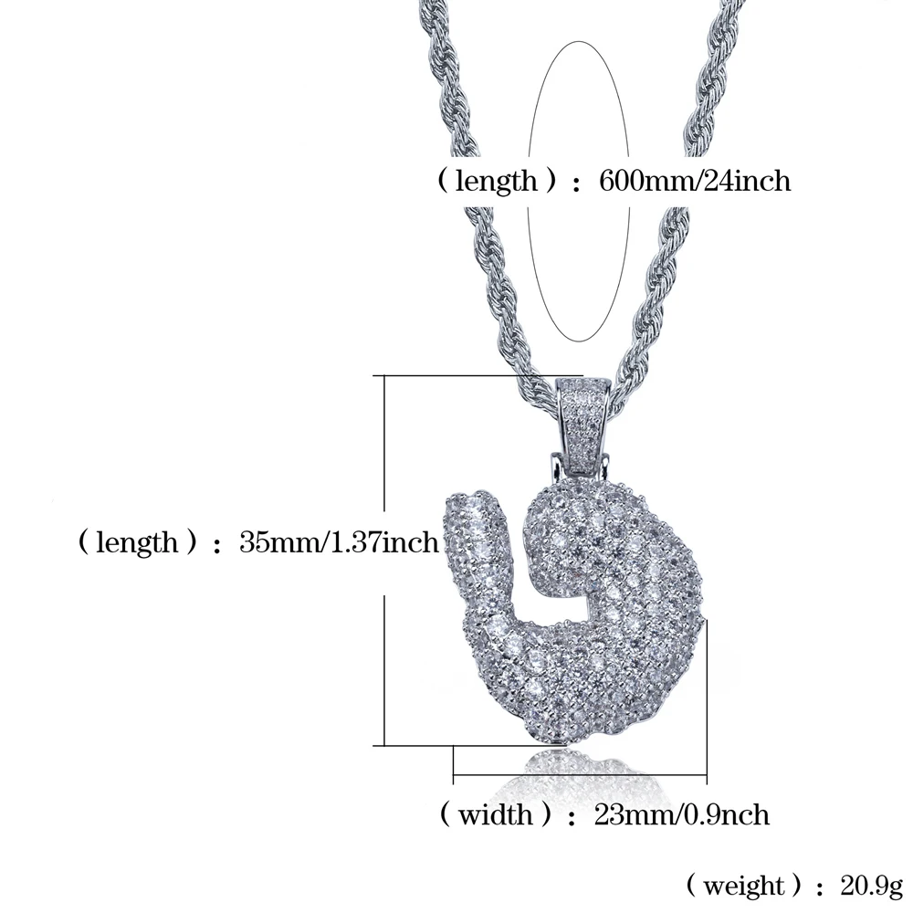 قلادة قلادة منتقي الروبيان، حرفة حفر كاملة من الزركون مرصعة بالنحاس، مجوهرات هيب هوب عصرية بسيطة للجنسين