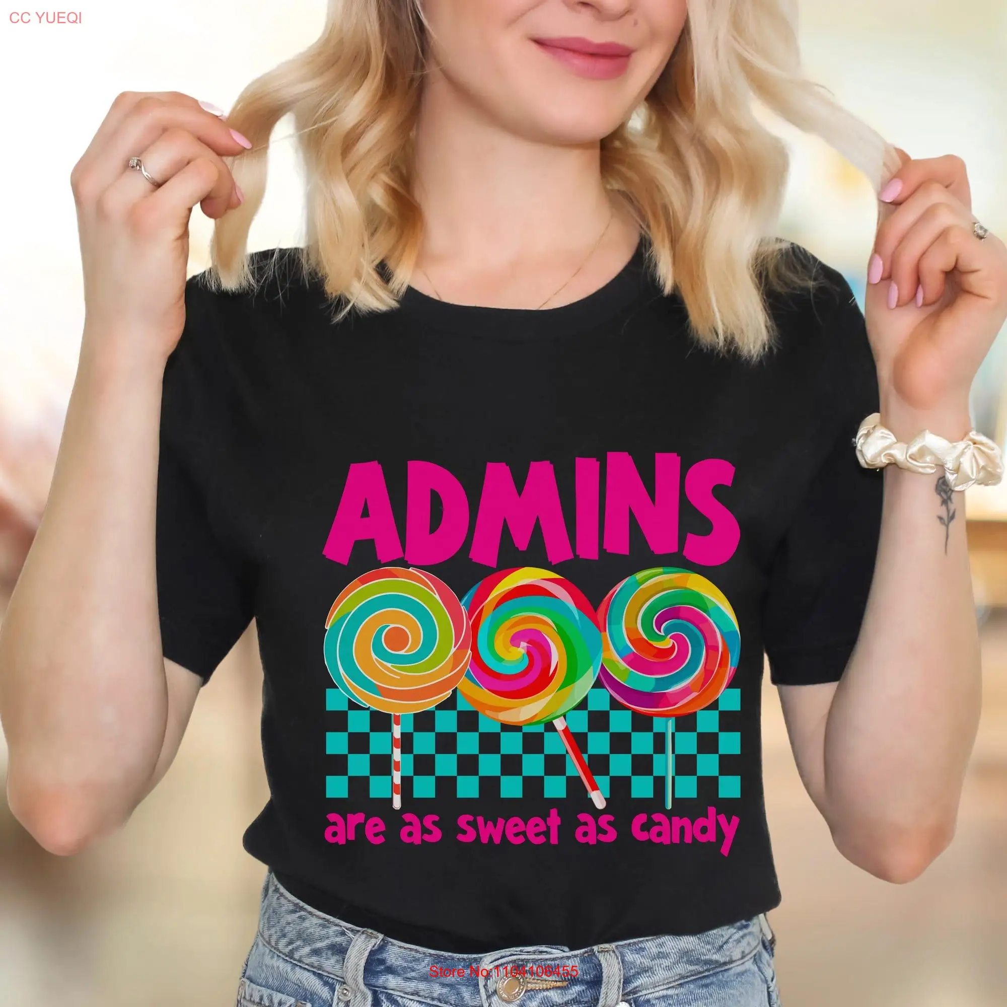 Admins are as Sweet Candy Back to School T Shirt for Administrators Lollipops Principal Appreciation