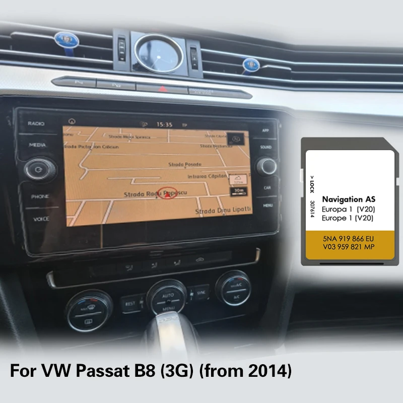 

for VW Passat B8 (3G) from 2014 Sat Nav 32GB Map Navigation Spain UK EU Poland Car SD Card