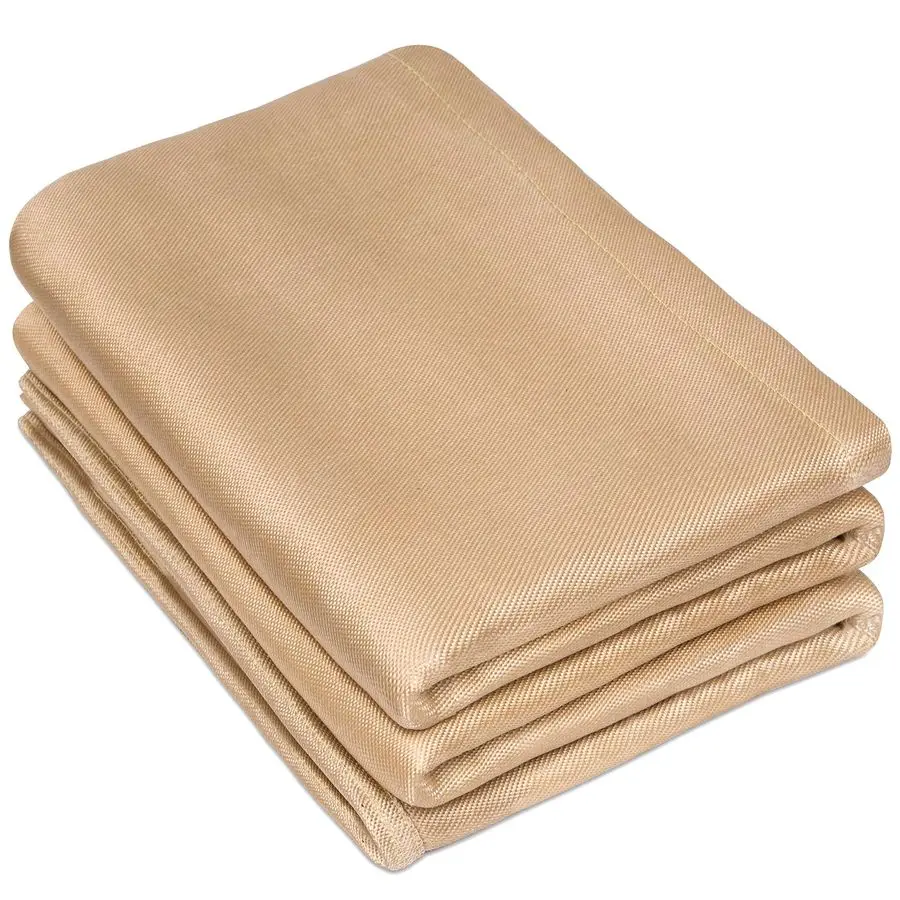 بطانية لحام 10 × 10 قدم، بطانيات لحام من الألياف الزجاجية شديدة التحمل 1022 F مقاومة للحرارة، مقاومة للحريق 850GSM سميكة، حرارية #1