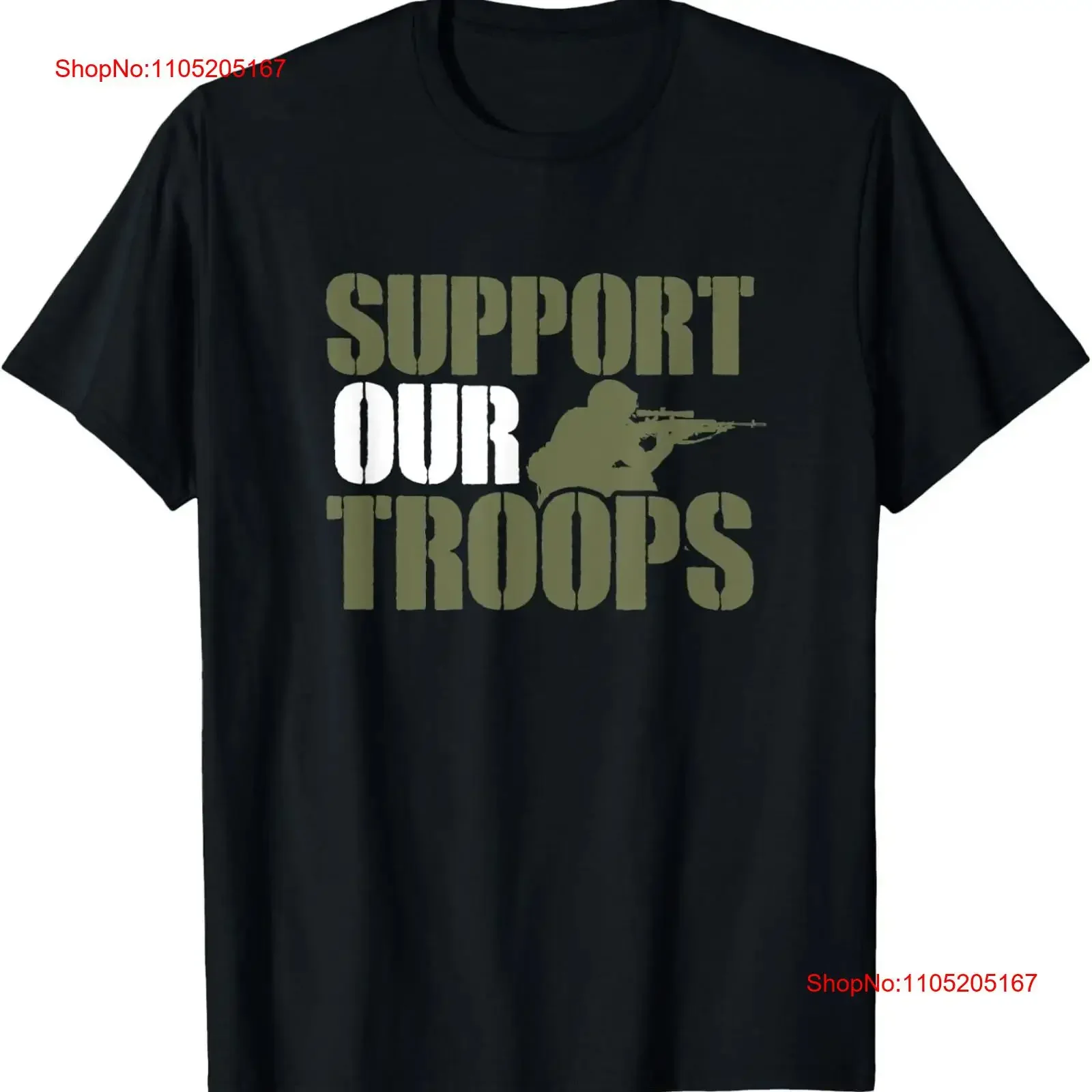 

NEW LIMITED US Military Support Saying Our Troops T Shirt vintage Washed graphic Unisex Stylish Stretched Top For Everyday Wear