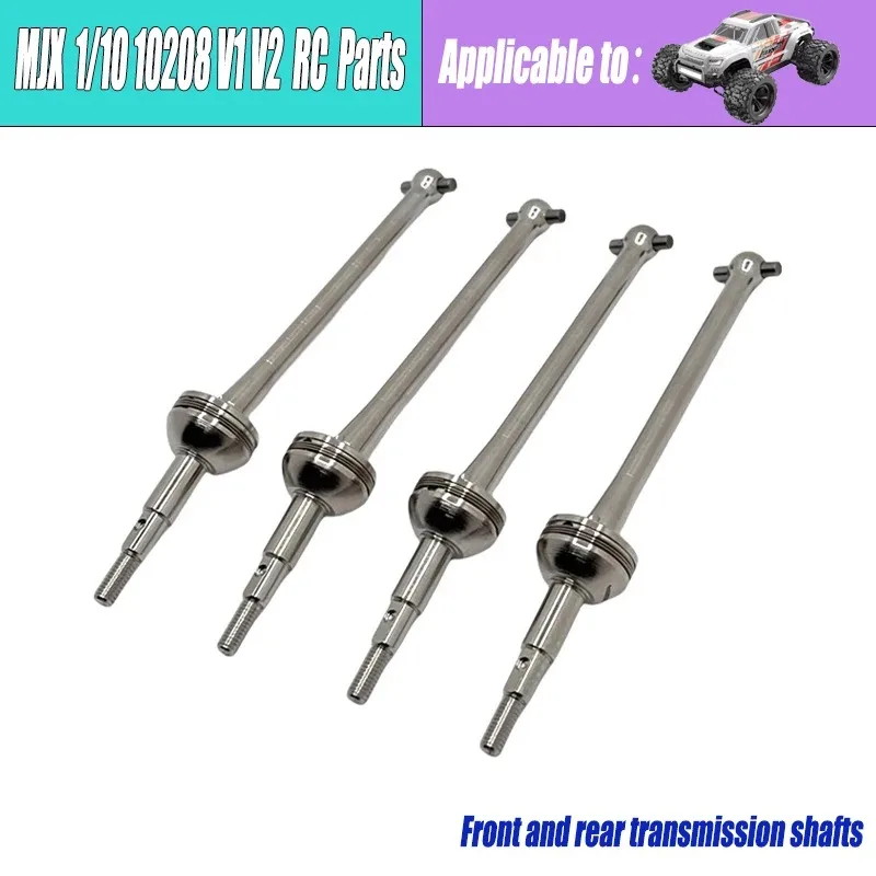 Nuevo MJX Hyper Go 10208 1/10 escala 4WD RC brazo oscilante de Metal copa de dirección cubo torre de choque eje de transmisión piezas de mejora Accesorios