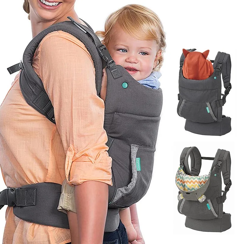 Infant Dual-Shoulder Baby Carrier for Horizontal Holding Multi-Functional Sling with Waist Support Baby Out Carrier