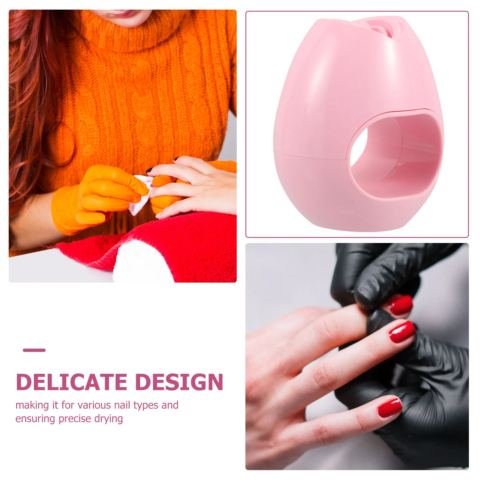 Mini asciuga unghie USB per smalto gel Luce a LED a dito singolo Design rosa portatile Lampada polimerizzante ad asciugatura rapida Strumento per manicure compatto