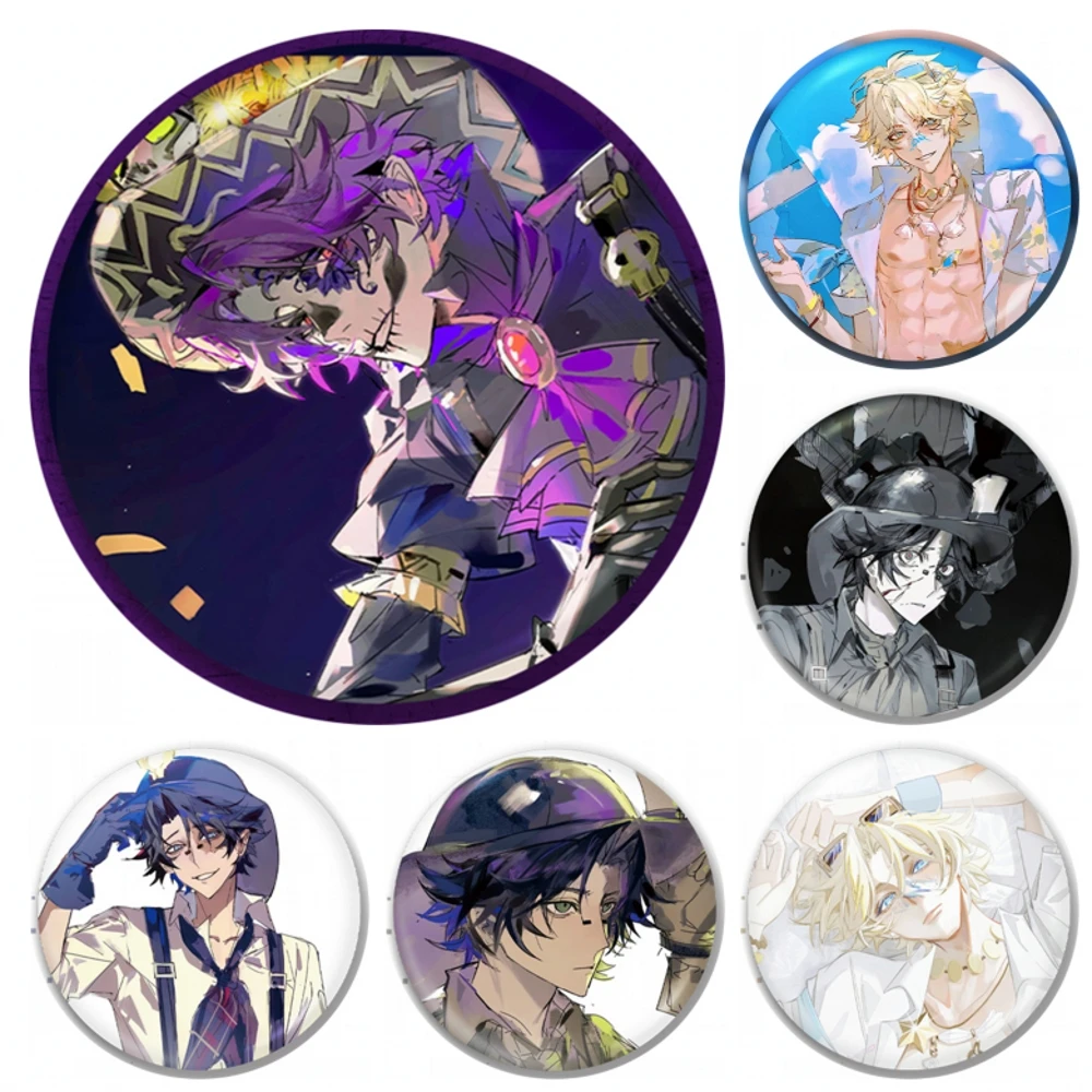 

58 мм игра Identity V Norton Campbell Prospector Косплей Костюм Значок Булавка SPTE Жесть Брошь Опора Xmas Gilf