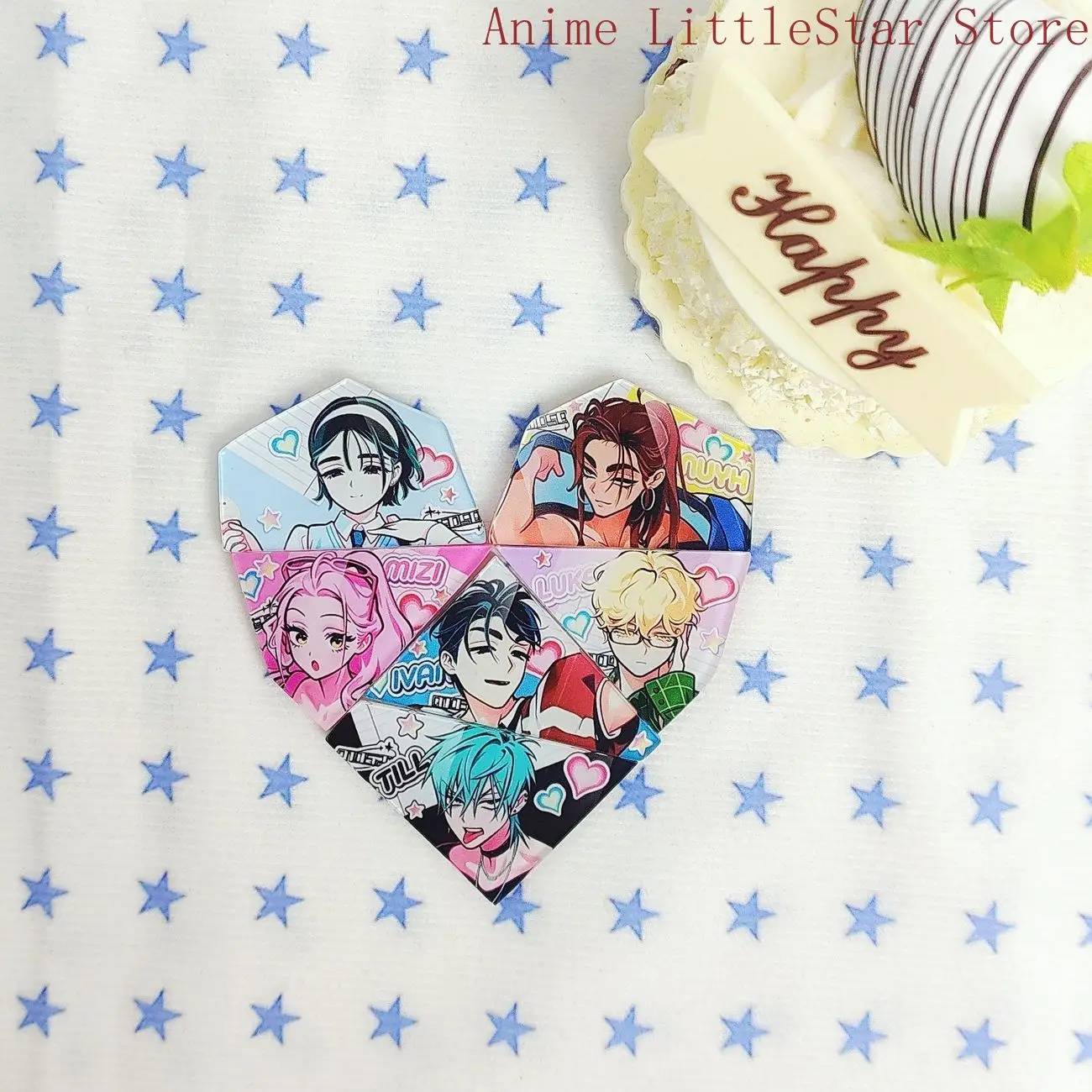 Alien Stage Mizi Sua Ivan Till Luka Hyuna Kawaii Cosplay Q Version Figure Heart shaped puzzle Desktop Ornament Mascot Gift