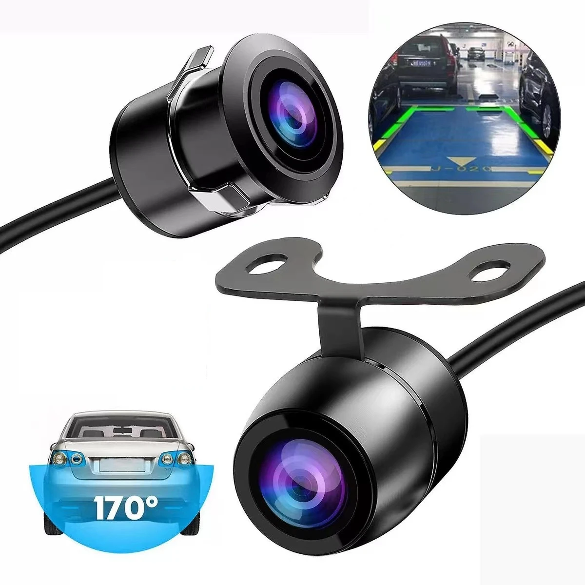 Car Rear View Camera Night Vision Reversing Auto Parking Camera CCD Waterproof LED Auto Backup Monitor 170 Degree HD Video