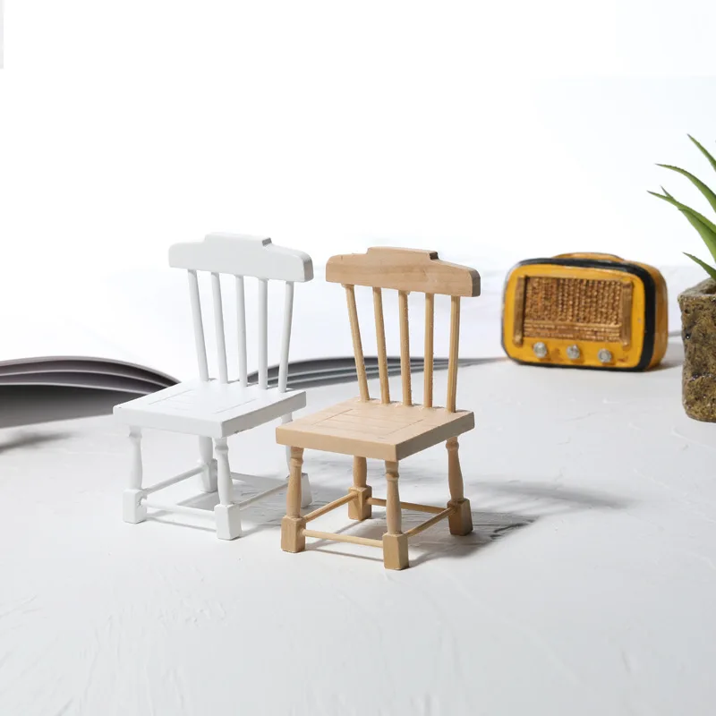 1:12 doll house miniature food play mini simulation chair dining chair kitchen diy figurine scene accessory model