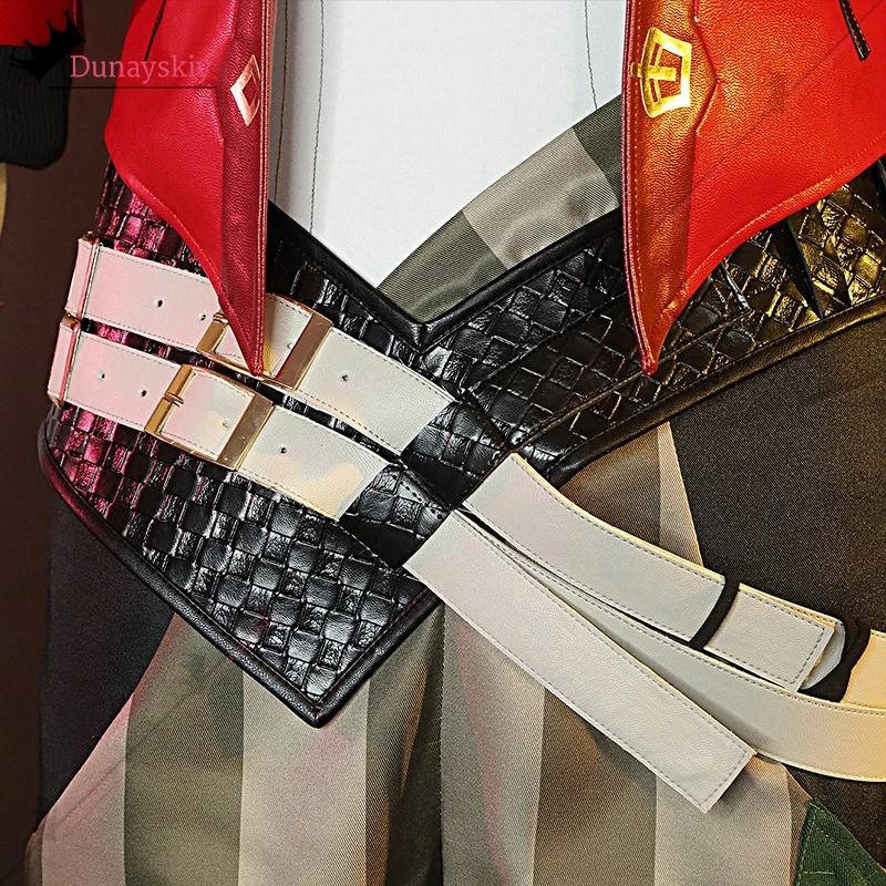 LOL Arcane Vi Cosplay Costume Game Arcane LOL Vi Role-Playing Subdue Red Short Leather Suit Wig Accessory Anime/Halloween Party8